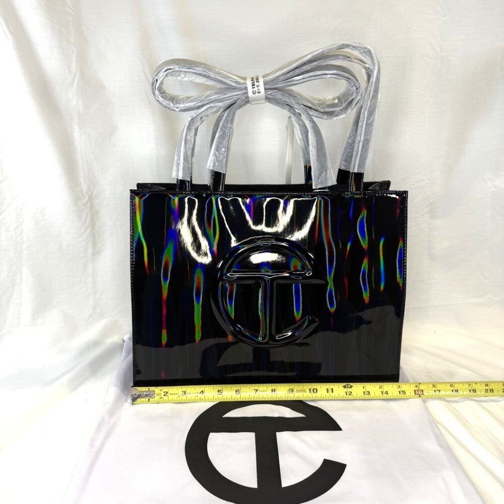 Telfar, Black Rainbow Medium Shopping Bag, NWT - Picture 5 of 13